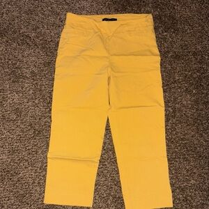 Zac&Rachel Women's Yellow Pull on stretch elastic waist pants size 8